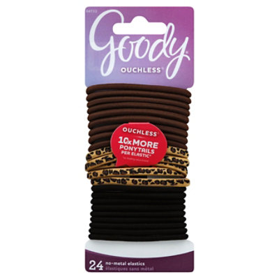 Goody Elastics Ouchless Thick 4mm Cheetah Red - 24 Count - Image 1