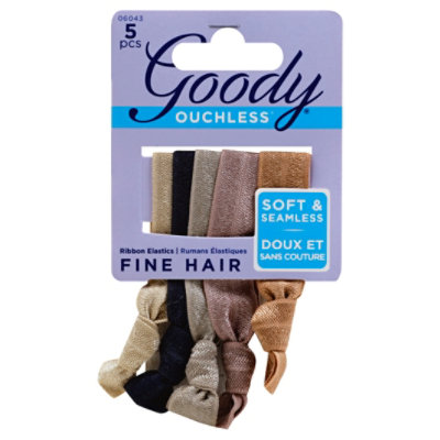 Goody Elastics Ouchless Ribbon Elastics Tieback Neutral - 5 Count