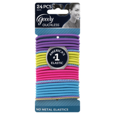 Goody Elastics Ouchless Thick 4mm Neon Tribal - 24 Count - Image 1