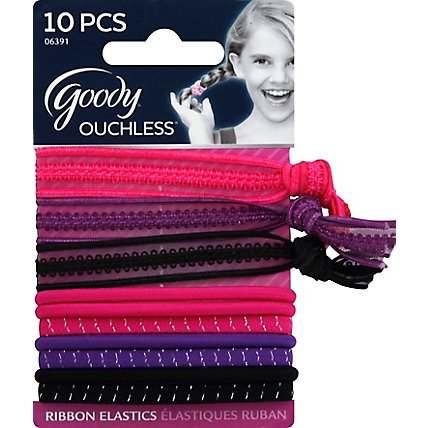 Goody Elastics Ouchless Ribbon Elastics Tieback Girls Mix Mylar - 10 Count - Image 2