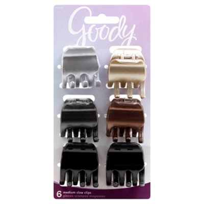 Goody Claw Clip Classics Half Metallic - 6 Count