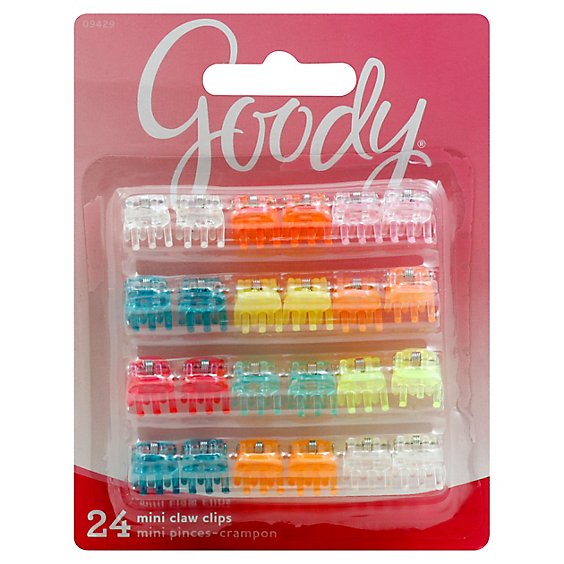 Goody Claw Clip Girls Mini - 24 Count