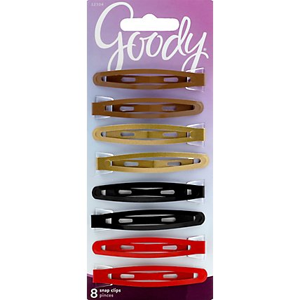 Goody Snap Clips Breanna Oval Metal - 8 Count - Image 2