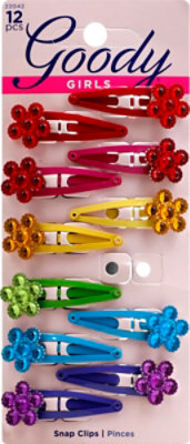 Goody Snap Clips Glam Girls Jeweled Flower - 12 Count - Image 2