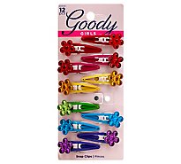 Goody Snap Clips Glam Girls Jeweled Flower - 12 Count