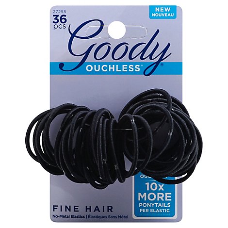 Goody Elastics Ouchless Thin 2mm Black - 36 Count