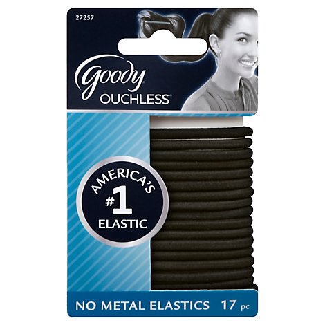 Goody Elastics Ouchless Thick 4mm Black - 17 Count