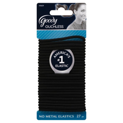 Goody Elastics Ouchless Thick 4mm Black - 27 Count