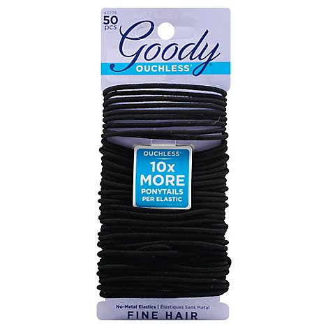 Goody Elastics Ouchless Thin 2mm Black - 50 Count