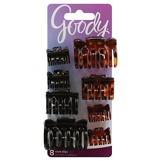 Goody Claw Clip Assorted Sharon - 8 Count