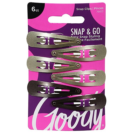 Goody Snap Clips Colour Collection Blonde - 6 Count