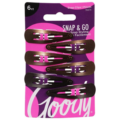 Goody Snap Clips Colour Collection Brunette - 6 Count - Image 3