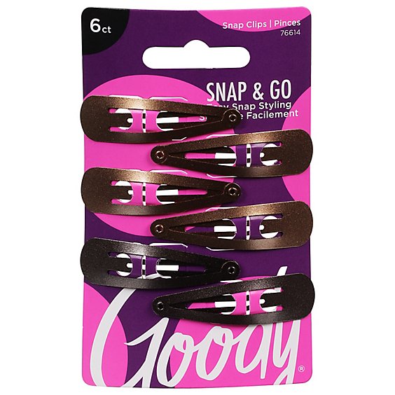 Goody Snap Clips Colour Collection Brunette - 6 Count