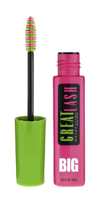 Maybelline Great Lash BIG Washable Mascara Blackest Black - 0.34 Fl. Oz. - Image 1