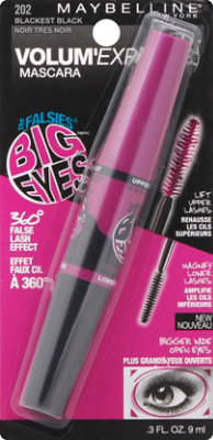 Maybelline Mascara Volum Express The Falsies Big Eyes Blackest Black 202 - .3 Fl. Oz. - Image 2