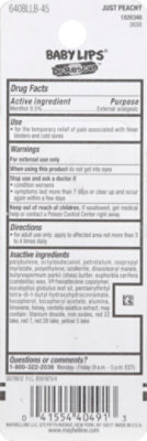 Maybelline Baby Lips Dr Rescue Lip Balm Medicated Just Peachy 45 - .15 Oz - Image 3