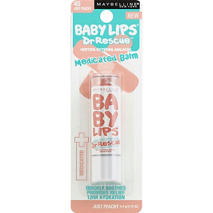 Maybelline Baby Lips Dr Rescue Lip Balm Medicated Just Peachy 45 - .15 Oz - Image 2