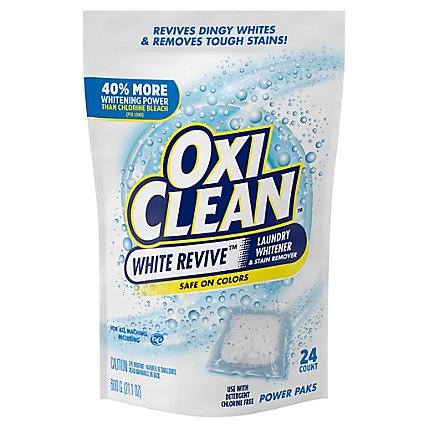 OxiClean White Revive Laundry Whitener And Stain Remover Power Paks - 24 Count - Image 1
