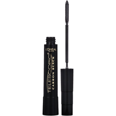 L'Oreal Paris Telescopic Original Lengthening Carbon Black Mascara - 0.27 Oz - Image 1