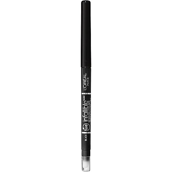 L'Oreal Paris Infallible Never Fail Black Pencil Eyeliner with Built in Sharpener - Each