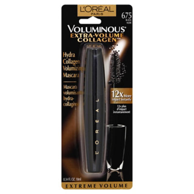 LOreal Mascara Extra Volume Collagen Plumping Black 675 - .34 Fl. Oz.