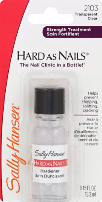Sally Hansen Hard As Nails Hardener Strength Treatment Transparent Clear 2103 - 0.45 Fl. Oz. - Image 2