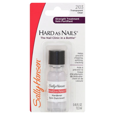 Sally Hansen Hard As Nails Hardener Strength Treatment Transparent Clear 2103 - 0.45 Fl. Oz.