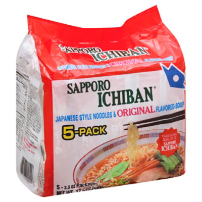 Sapporo Ichiban Ramen Original 5 Pack - 17.5 Oz - Image 1