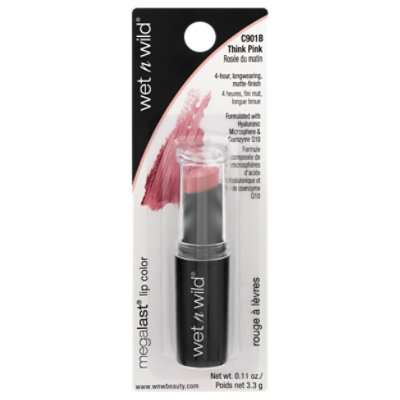 Wet N Wild Lipstick MegaLast Think Pink - .11 Oz