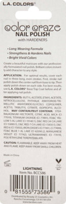 La Colors Color Craze Nail Polish Lightning BCC586 - .44 Fl. Oz. - Image 3