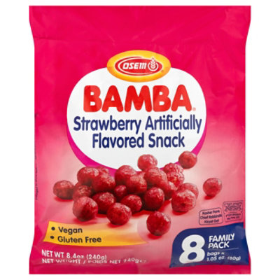 Osem Multipak Strawberry Bamba Snack - 8.4 Oz - Image 1