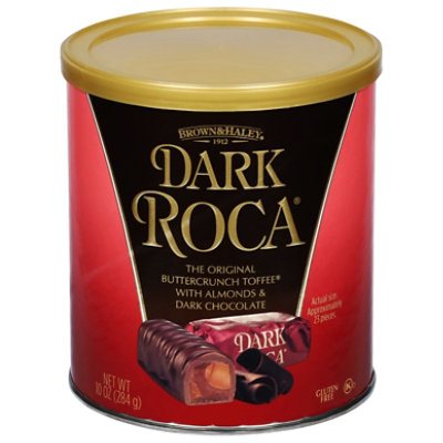 Brown & Haley Roca Buttercrunch Toffee Dark With Almonds And Dark Chocolate - 10 Oz