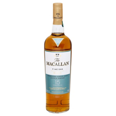 Macallan Scotch Whiskey Fine Oak 15 Year 86 Proof - 750 Ml - jewelosco