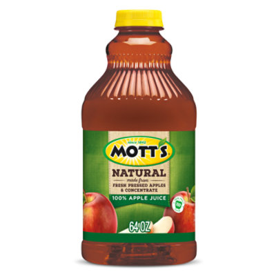 Motts Juice 100% Apple Natural - 64 Fl. Oz.