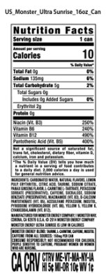 Monster Energy Ultra Sunrise - 16 oz. - Image 2
