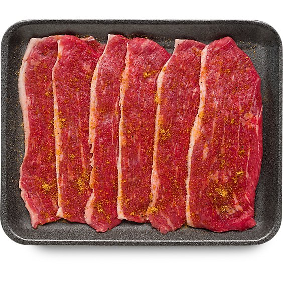 Meat Counter Beef Flap Meat For Carne Asada Seasoned - 1.50 LB