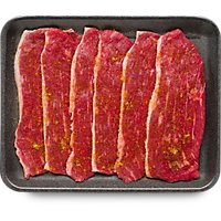 Meat Counter Beef Flap Meat For Carne Asada Seasoned - 1.50 LB - Image 1