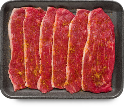 Meat Counter Beef Flap Meat For Carne Asada Seasoned - 1.50 LB