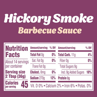 Kraft Hickory Smoke Slow-Simmered Barbecue BBQ Sauce - 17.5 Oz - Image 8