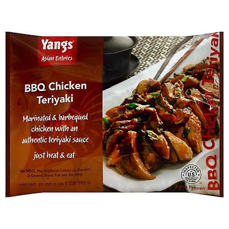 Yangs Asian Entrees Bbq Chicken Teriyak - 21 Oz