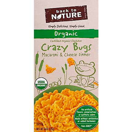 back to NATURE Macaroni & Cheese Dinner Organic Crazy Bugs Box - 6 Oz - Image 2
