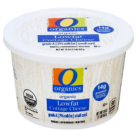 O Organics Organic Cheese Cottage 2% Milkfat Lowfat - 16 Oz