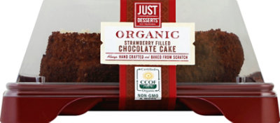 Just Desserts Cake 6 Inch Organic Chocolate Strawberry - Each - Image 2