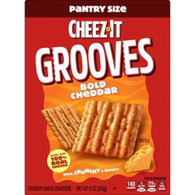 Cheez-It Grooves Cheese Crackers Crunchy Snack Bold Cheddar 9 Oz - Image 7