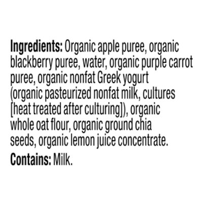 Plum Organics Organic Tots Mighty 4 Puree Apple Blackberry Purple Carrot Greek Yogurt Oat - 4 Oz - Image 4