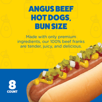 Ball Park Angus Beef Hot Dogs Bun Length - 8 Count - Image 2