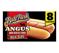 Ball Park Angus Beef Hot Dogs Bun Size Length - 8 Count
