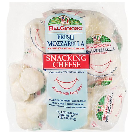 BelGioioso Fresh Mozzarella Snacking Cheese Pack - 18 Oz