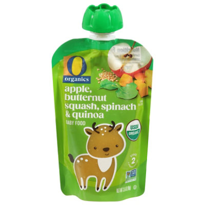 O Organics Organic Baby Food Stage 2 Apple Butternut Squash & Spinach With Quinoa - 3.5 Oz - Image 2