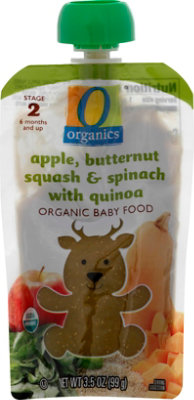 O Organics Organic Baby Food Stage 2 Apple Butternut Squash & Spinach With Quinoa - 3.5 Oz - Image 2